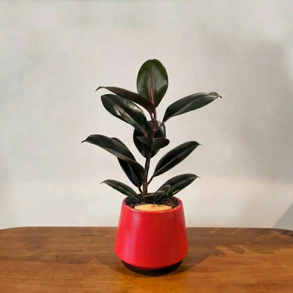 Rubber Fig in Toto pot (Ficus Elastica)